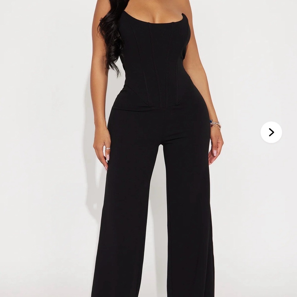 Elegant Black Strapless Jumpsuit